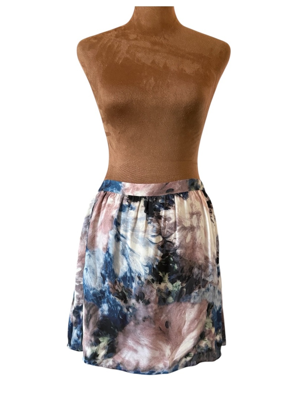 NWT Hauted Hippie Watercolor Tie-Dye Silk Mini Skirt Medium